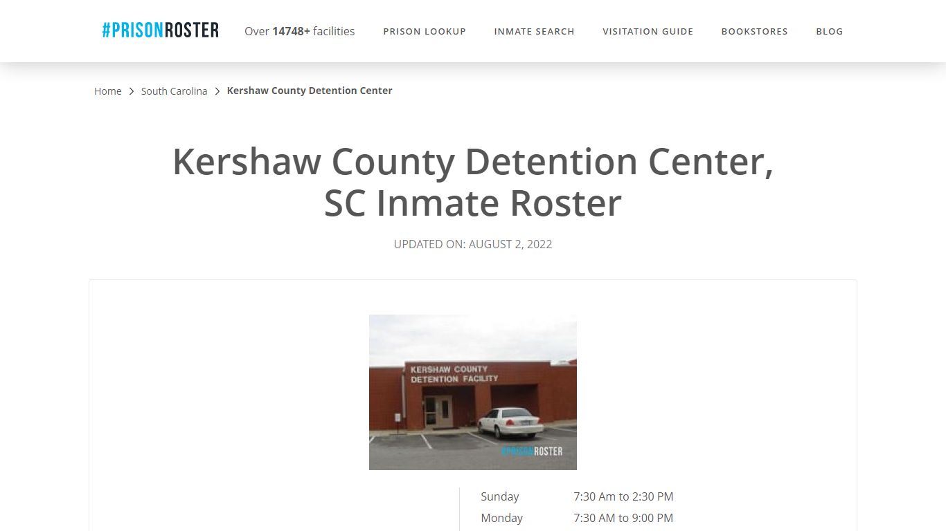 Kershaw County Detention Center, SC Inmate Roster - Prisonroster